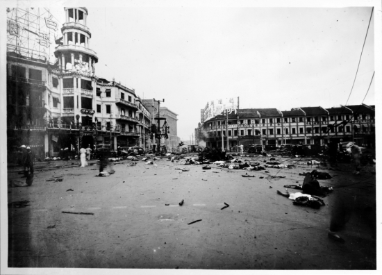 Great World Amusement Centre after bombing